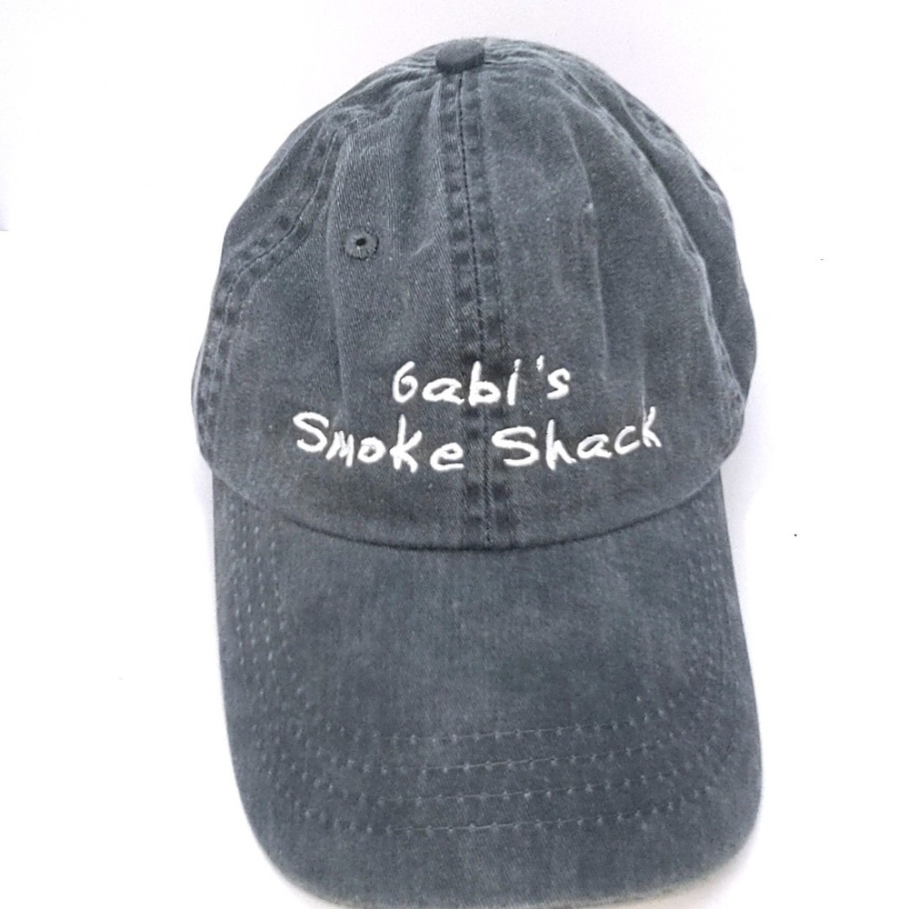 Port & Company Gabis Smoke Shack Baseball Hat Gray Cotton Adjustable Dad Cap